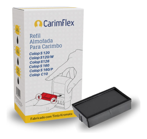 10 Almofada, Refil,e/10 Carimbos S120, S126, S120w, C10,301