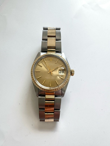 Reloj Rolex Date Combinado Ref 1505 34 Mm Full Set 1980 Gris Y Dorado Dorado Dorado (Usado)