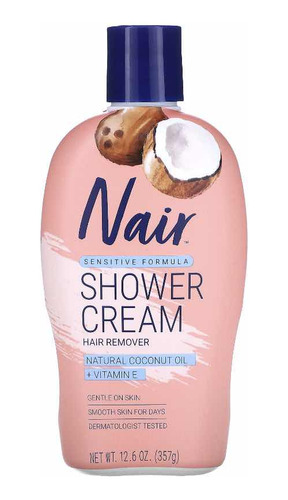 Nair Mujer Crema Depilatoria Ducha Aceite Coco+ Vit E 357grm