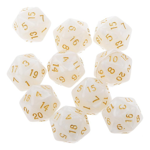 4x 10 Uds. Dados De Veinte Caras D20 Jugando D&d Rpg