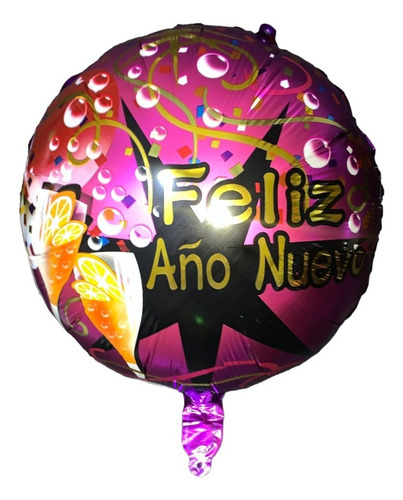 30 Globo Feliz Año Metalico Mayoreo Fiesta