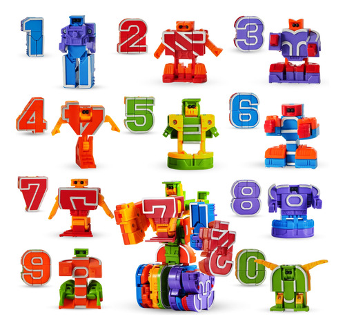 Joyin 10 Piezas De Juguetes De Numeros De Robots, Bloques De