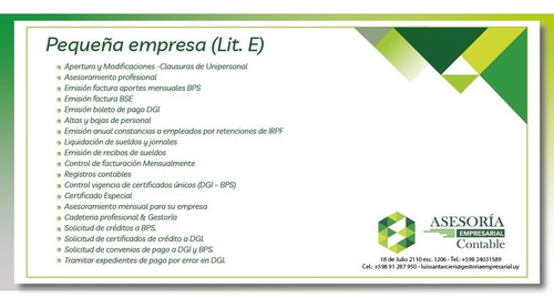 Imagen 9 de 12 de Gestor Administración Empresa Contador Bps Dgi Mtss Bse Ain