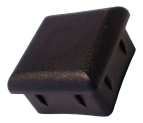 Ponteira Tampa Interna Retangular 40x40mm Preta 20 Unidades Cor Preto