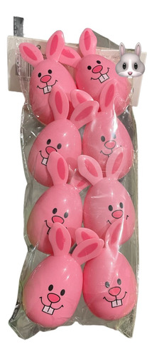 X8 Huevos Conejo Sorpresas Para Relleno Pascua Happy Easter