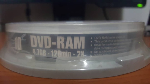 Imagen 2 de 2 de Dvd Regrabable Ram Dotcom 4.7gb 10 Unidades