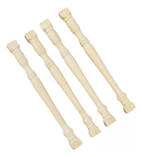 5 X 4 Balaustradas De Poste De Madera Para Casa De Muñecas