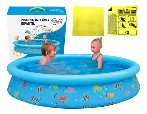 Piscina Infantil 1000 Litros Estampa Divertida - Bel Lazer