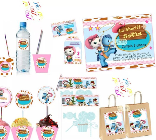 Kit Imprimible Sheriff Callie Candy Bar Personalizado