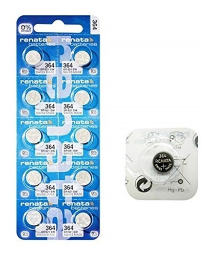 Batería Pila Reloj Renata 364 Sr621sw 1.55v Pack X 10