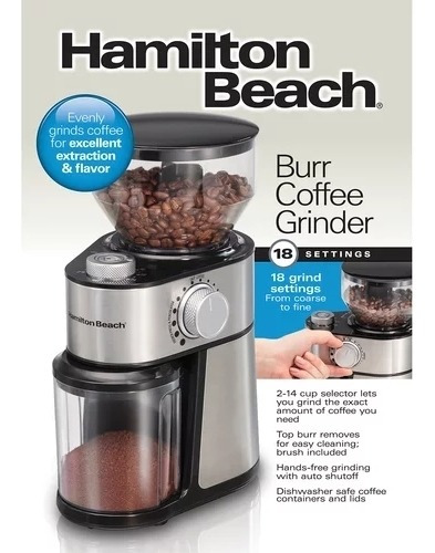 Imagen 7 de 10 de Molino De Café 18 Ajustes / 2-14 Tazas Marca Hamilton Beach