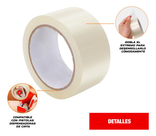 Cinta Embalaje 100 Yardas X24 Adhesivo Resistente Multiusos