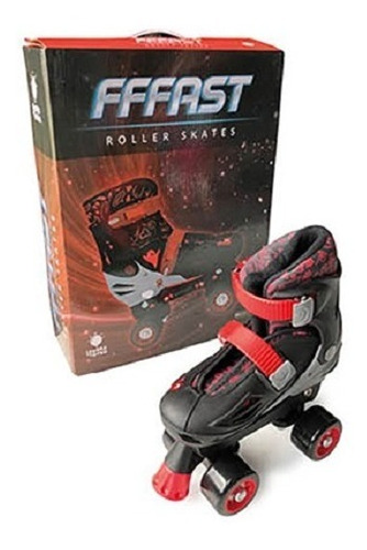 Imagen 1 de 1 de Patin 4 Ruedas Color Negro Y Rojo Talla L(38-41)