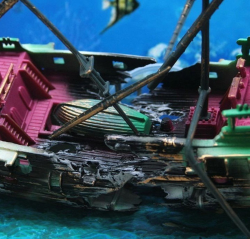 Imagen 4 de 5 de Barco Pirata Para Acuario Decoracion