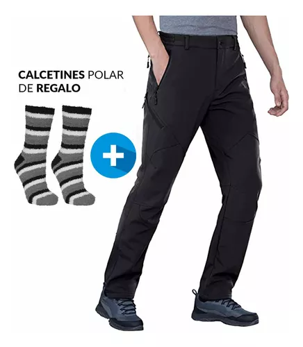 Realista dividendo Espesar Pantalon Termico Softshell Impermeable Hombre / Mujer Negro