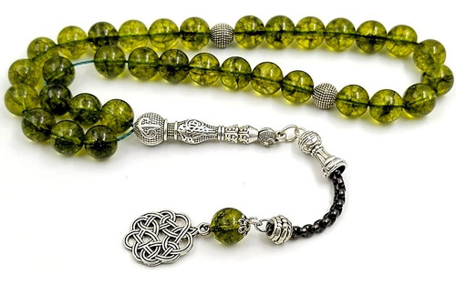 Albashan Peridoto Cristal Oliva Cuarzo Tasbih Regalo Para