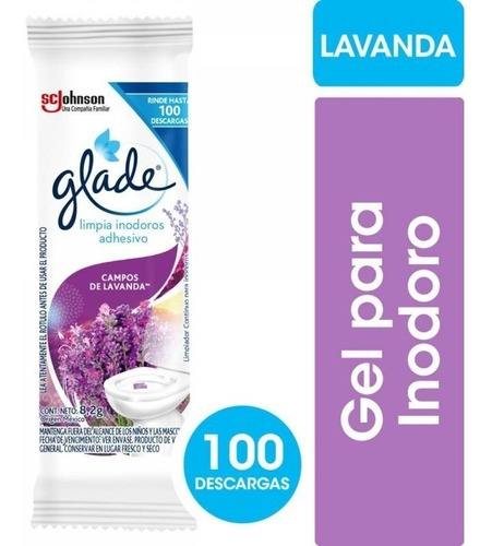 Imagen 1 de 1 de Limpia Inodoro Adhesivo Glade Campos De Lavanda X 3