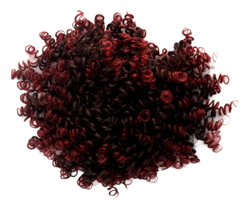 Coque Afro Puff Cacheado 100% Orgânico Volumoso Adere Creme Cor Californiana Marsala T1b Bug