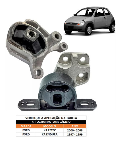 Kit Calço Coxim Motor Cambio Ford Ka Endura Zetec 97 A 2008