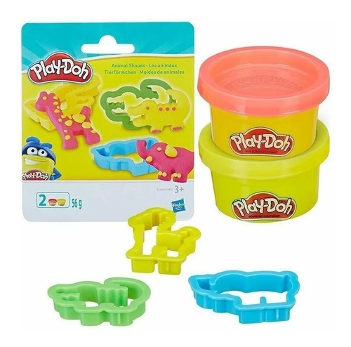 Play Doh 2 Masas Con 3 Moldes De Figuras - Empaque Bolsa