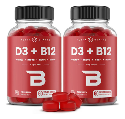 Nutrachamps Gomitas Vitamina D3 Y Metil B12 Sabor Frambuesa