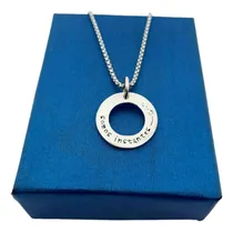 Comprar Collar Medalla Circulo Somos Instantes En Acero Quirurgico