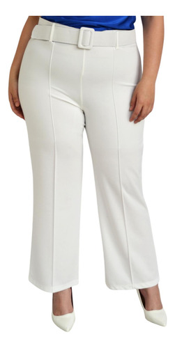 Pantalón De Vestir Roman Fashion /tallas Extras, 2301 (blanc