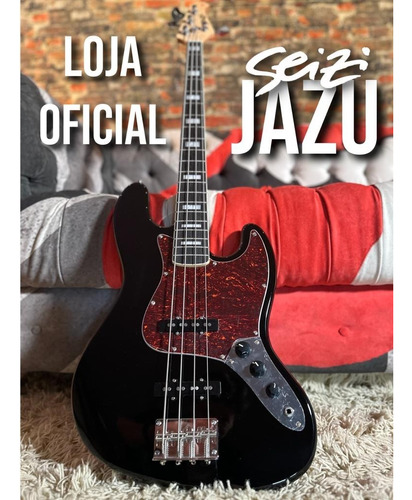 Contrabaixo 4c Seizi Jazu Jass Bass Black Com Bag