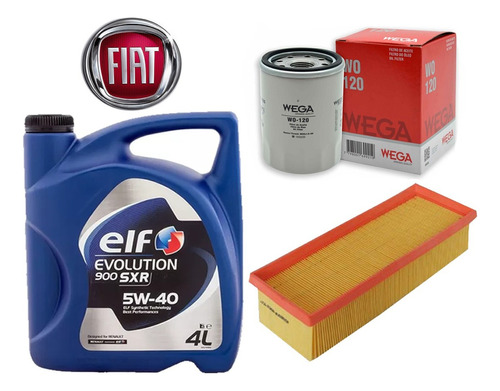 Kit Filtros Fiat Uno Fire 1.4 + Aceite Elf 900 Sxr 5w40 4l