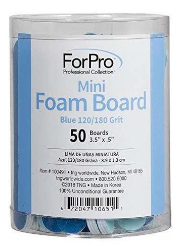 Limas De Uñas Forpro Blue Mini Foam Boards, 120-180, Double-