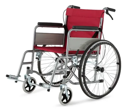 Comprar Silla De Ruedas Apoyabrazos Fijos Plegable Magesa Jl808 Rojo en Argentina