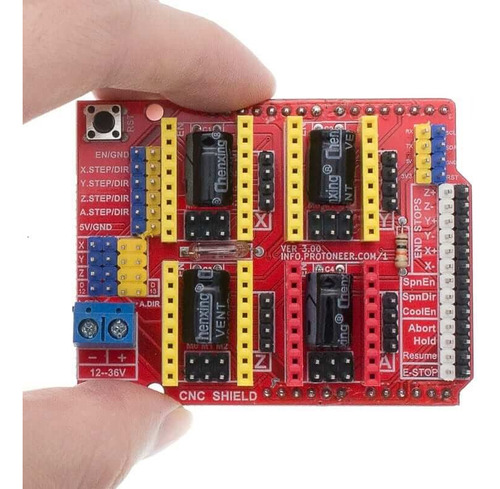 Kit De Tarjeta Cnc Shield V3 + 4 Drivers A4988 Con Disipador