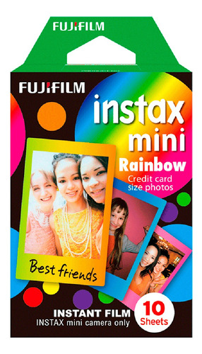 Filme Instax Mini Instantâneo Fujifilm Rainbow 10 Fotos 