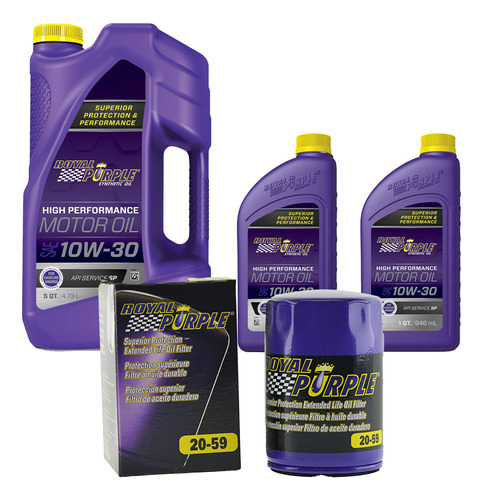 Royal Purple Aceite De Motor Sintético Sae 10w-30: 7 Cuart.