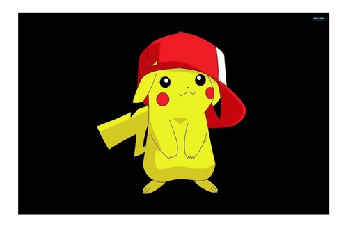 Imagem 1 de 8 de Adesivo Papel De Parede Infantil Pokemon Ash Pikachu 4m²