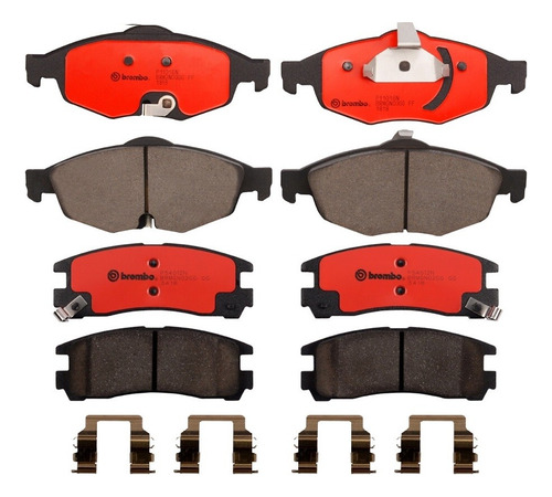 Kit De Balatas Cerámicas Del Y Tras Stratus 01 Al 03 Brembo