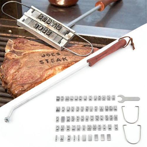 Imagen 2 de 7 de Plancha De Marca Para Barbacoa Con Letras Intercambiables, B