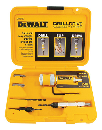 Set Avellanador Para Atornillar 8 Piezas Dewalt Dw2730