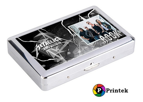 Cigarrera Metalica Bandas Rock Metallica - Personalizada