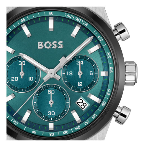 Boss Reloj Para Hombre 1514244 Cronógrafo Silicón Verde