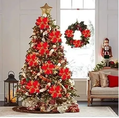 Descubra Os Segredos Da Decoração De Natal: Árvore Vermelha E Dourada