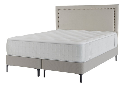 Cama Europea Premium Eternity Flex 2 Plazas Bd + Resp Tachas