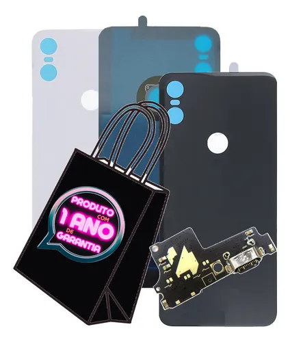comprar Kit Tampa + Placa Carga Para Moto One Xt1941 + Carga Rápida!