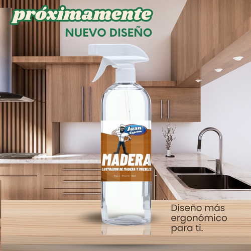 Juan Capitán Madera: Aceite Lustrador y Limpiador de Madera y Muebles 10 Unidades de 500 Mls.