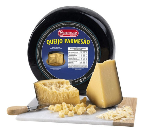 2kg Queijo Parmesão Capa Preta Argentino La Sereníssima 