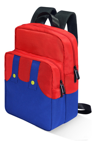 Mochila Viaje Con Estilo Rojo Y Azul Para Switch/steam Deck