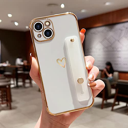 Funda Para iPhone 15 Blanco Plated Bumper