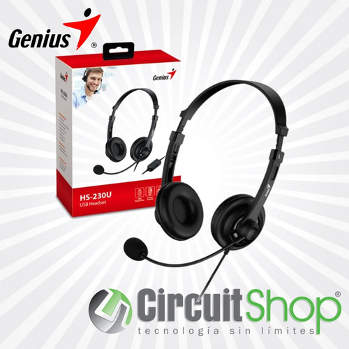 Audífonos Usb Para Pc Genius Hs-230u Circuit Shop