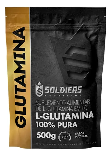 L-glutamina 500g - 100% Pura Importada - Soldiers Nutrition — R$ 78,90 em Mercado Livre