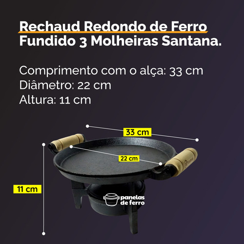 Chapa Bifeteira Rechaud Fogareiro Molheiras Tábua E Pegador